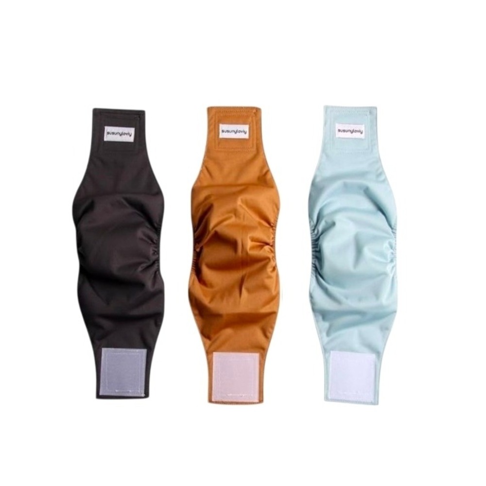 3 pk Washable Dogs Diapers Male Dog Belly Band size M